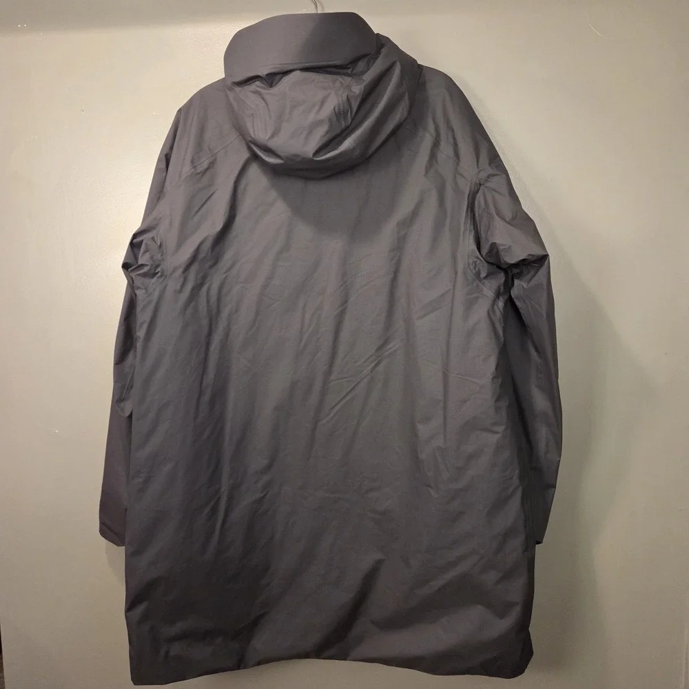 Viev Men's Gore-Tex Dante Insulated Long Jacket‎ Hooded, Size XL, Gray Black